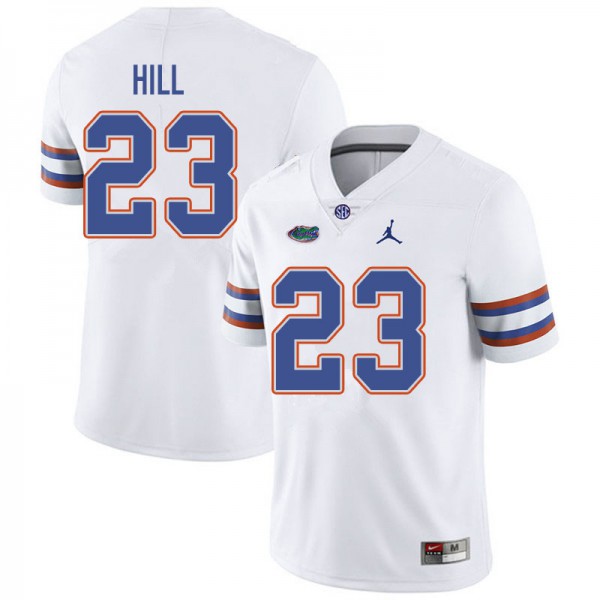 Jordan Brand Men #23 Jaydon Hill Florida Gators College Football Jerseys White